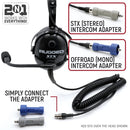 ULTIMATE HEADSET for STEREO and OFFROAD Intercoms - Behind The Head