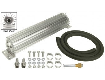 Derale 14'' Single Pass Heat Sink Cooler Kit (barbed fittings) - Busted Knuckle Off Road